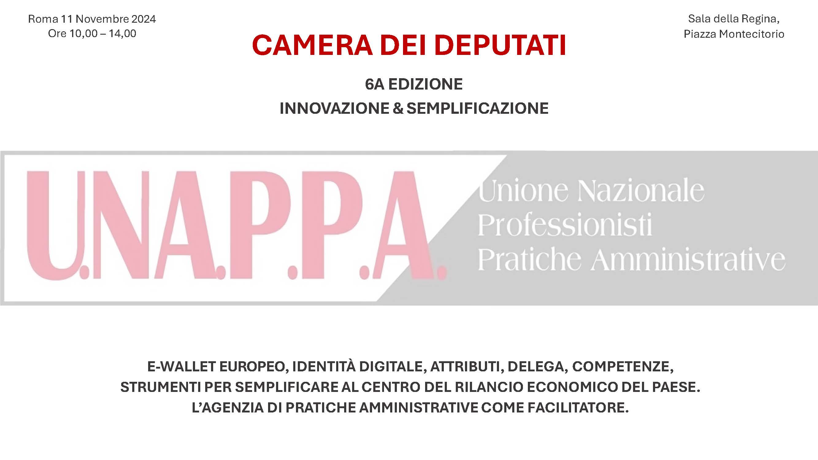 6° Edizione INNOVAZIONE E SEMPLIFICAZIONE